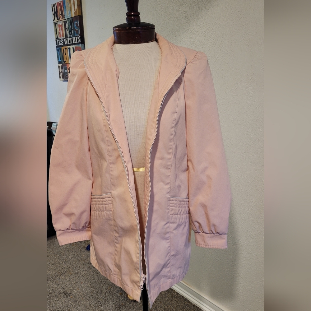1980s Chic Peach Utility Jacket for Women